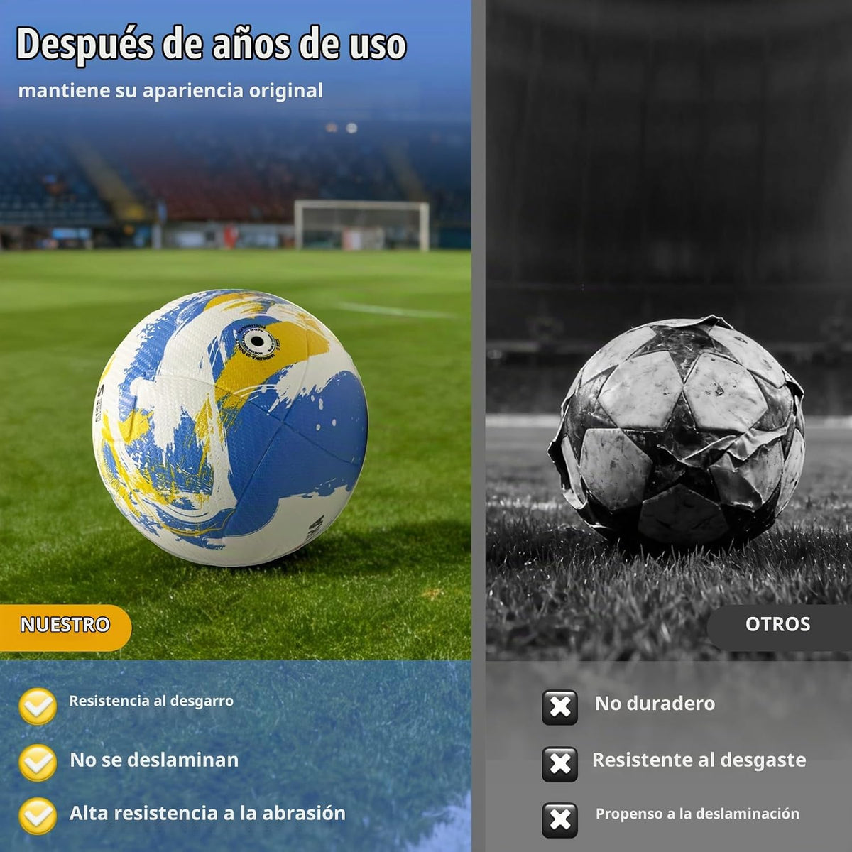 SANNLEIKA Storm Series - Pelota de fútbol profesional para principi...