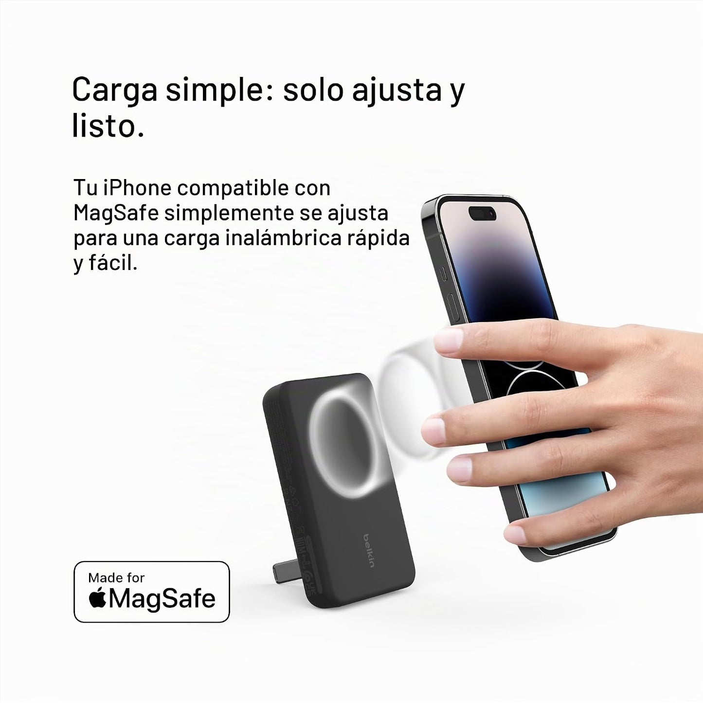 Belkin Cargador portátil, banco de energía inalámbrico de 5000 mAh,...