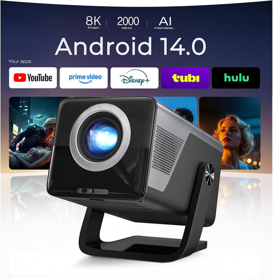 [Soporte 8K\/2000 ANSI\/AI calibración visual] Proyector inteligent...