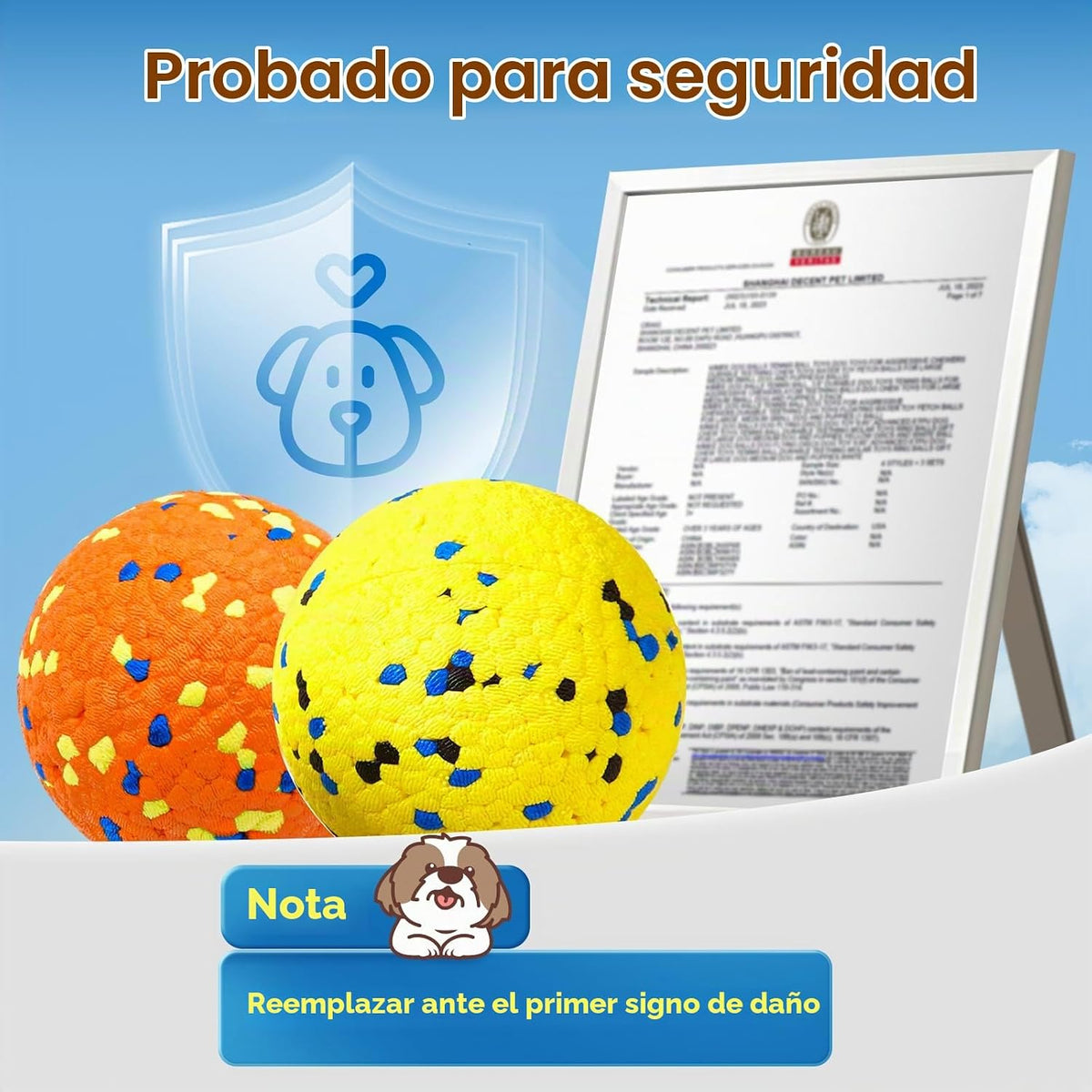 Kimee ETPU - Pelotas de tenis indestructibles para masticadores agr...