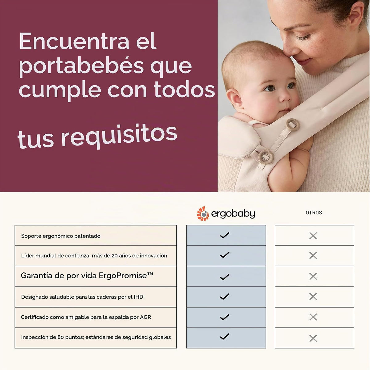 Ergobaby Upsie Hip Sling \u2013 Portabebés Gris Perla \u2013 Portab...