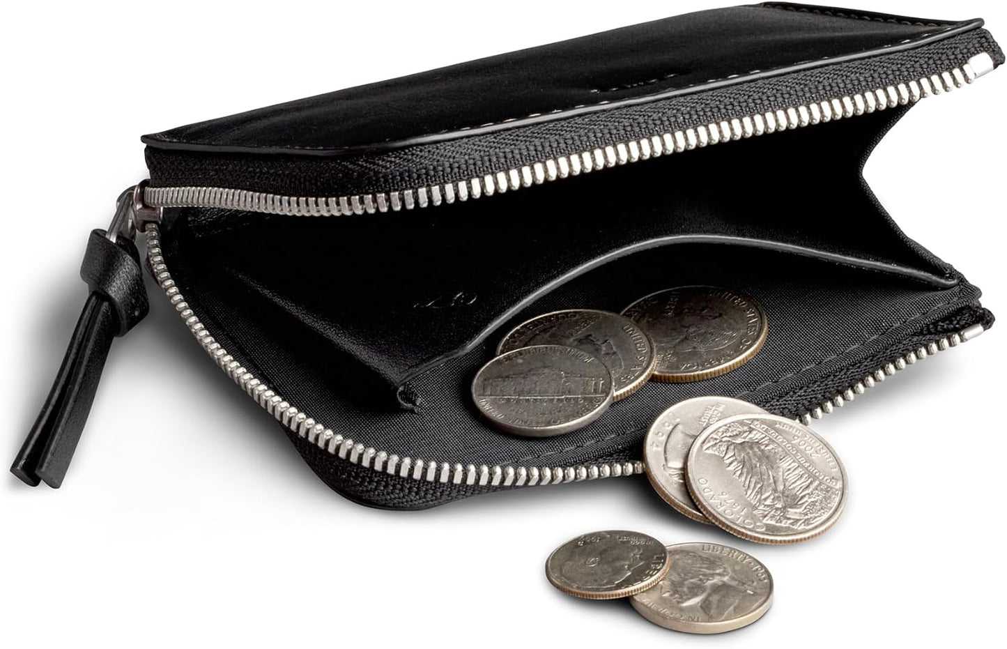 Bellroy L-Pocket, Cartera minimalista con cremallera - Negro | Cart...