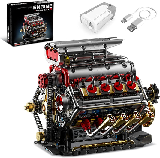 BseSparklion V8 Kit de modelo de motor que funciona, juego de const...