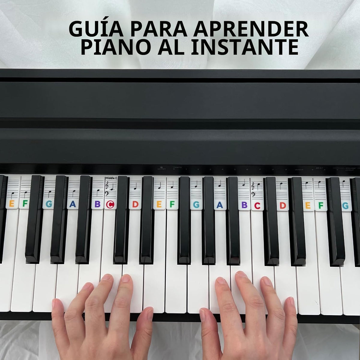 BEATBIT Guía de notas de piano para principiantes, extraíble, arcoí...