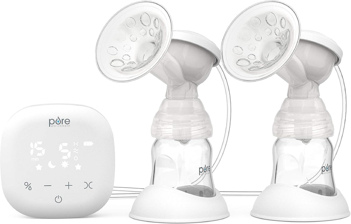 Pure Enrichment PureBaby - Extractor de leche eléctrico doble, succ...