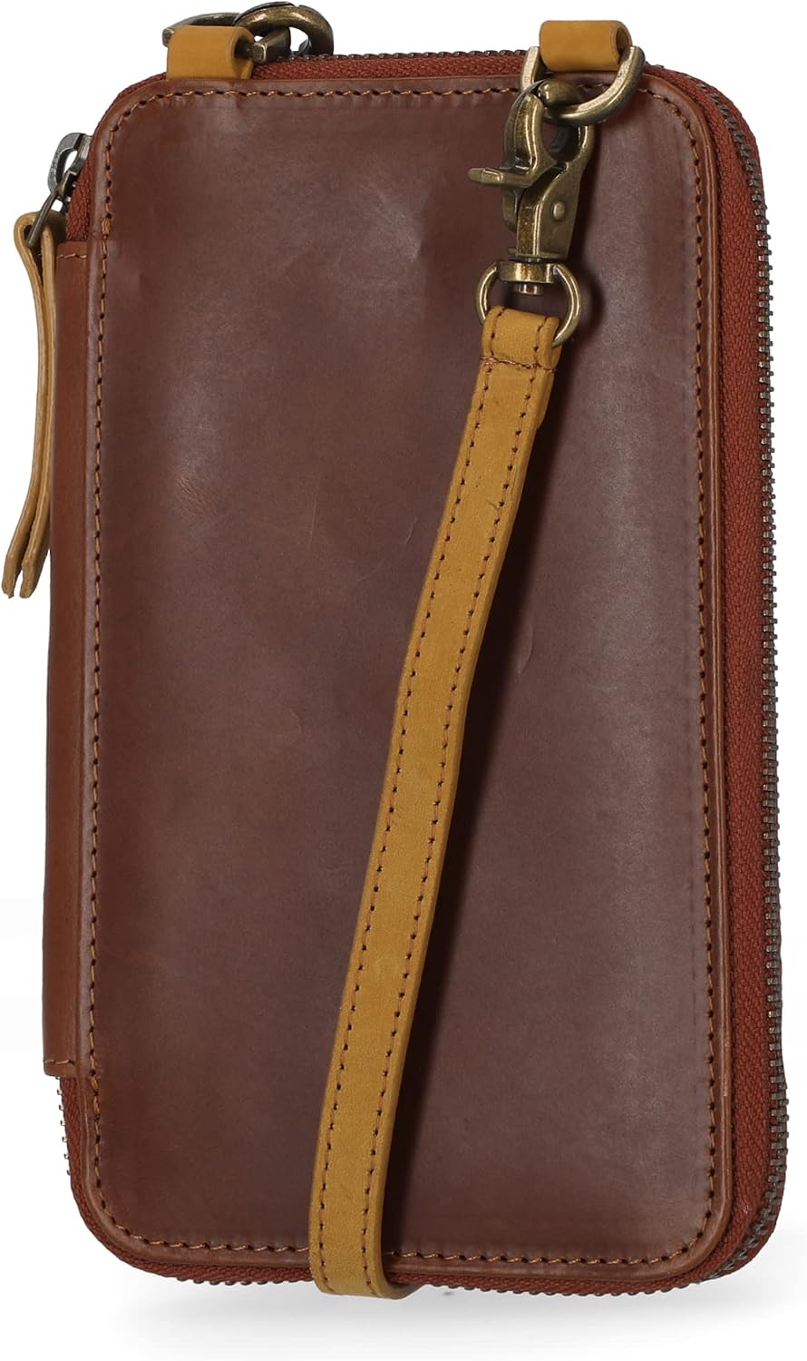 Timberland - Bolso cruzado de cuero RFID para teléfono de mujer