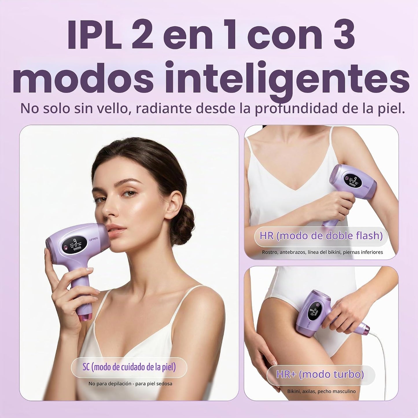 Ufree Dispositivo de depilación IPL, cuerpo completo para mujeres y...