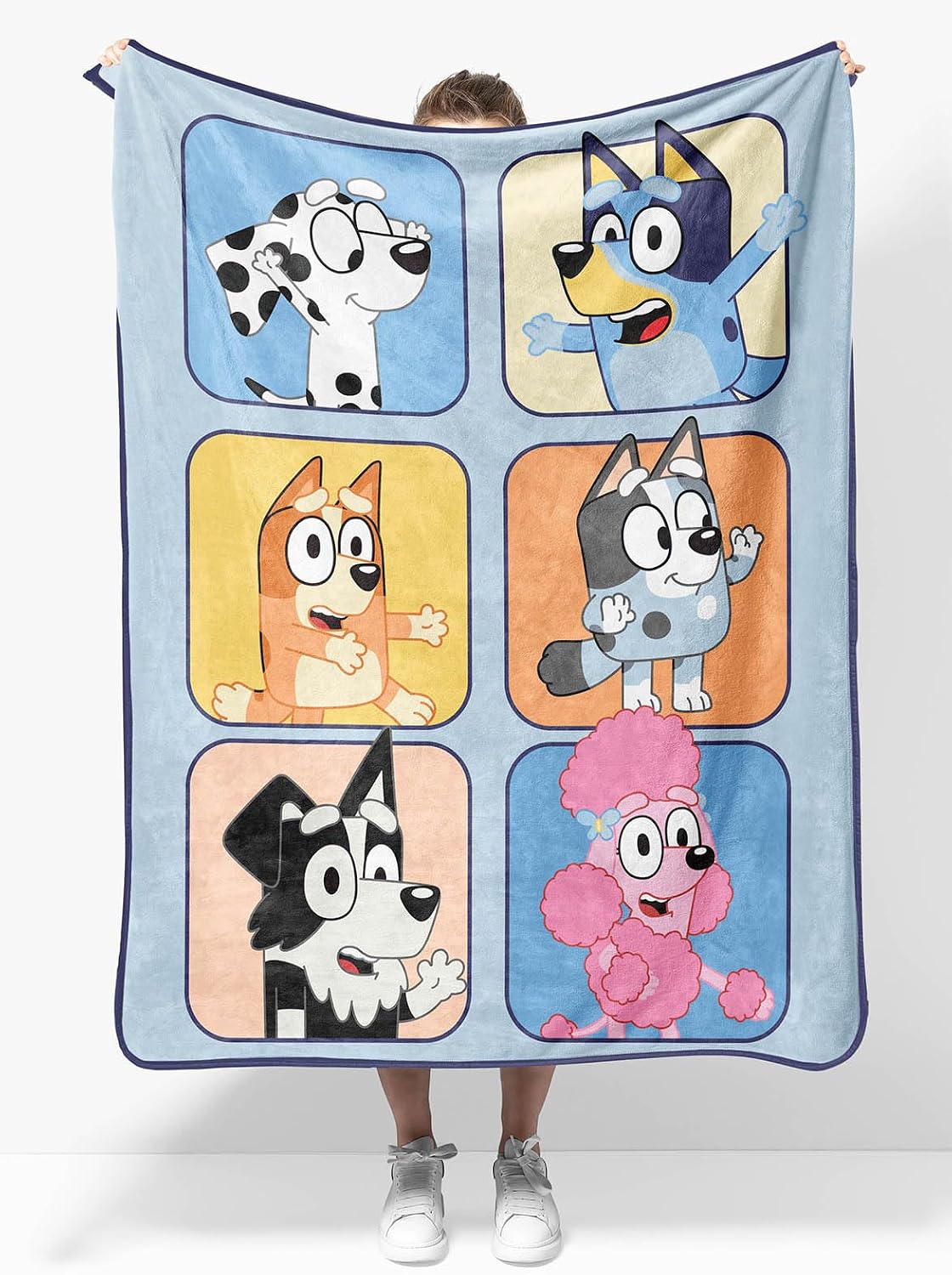Manta de felpa de viaje Bluey &amp; Friends - Mide 40 x 50 pulgadas...