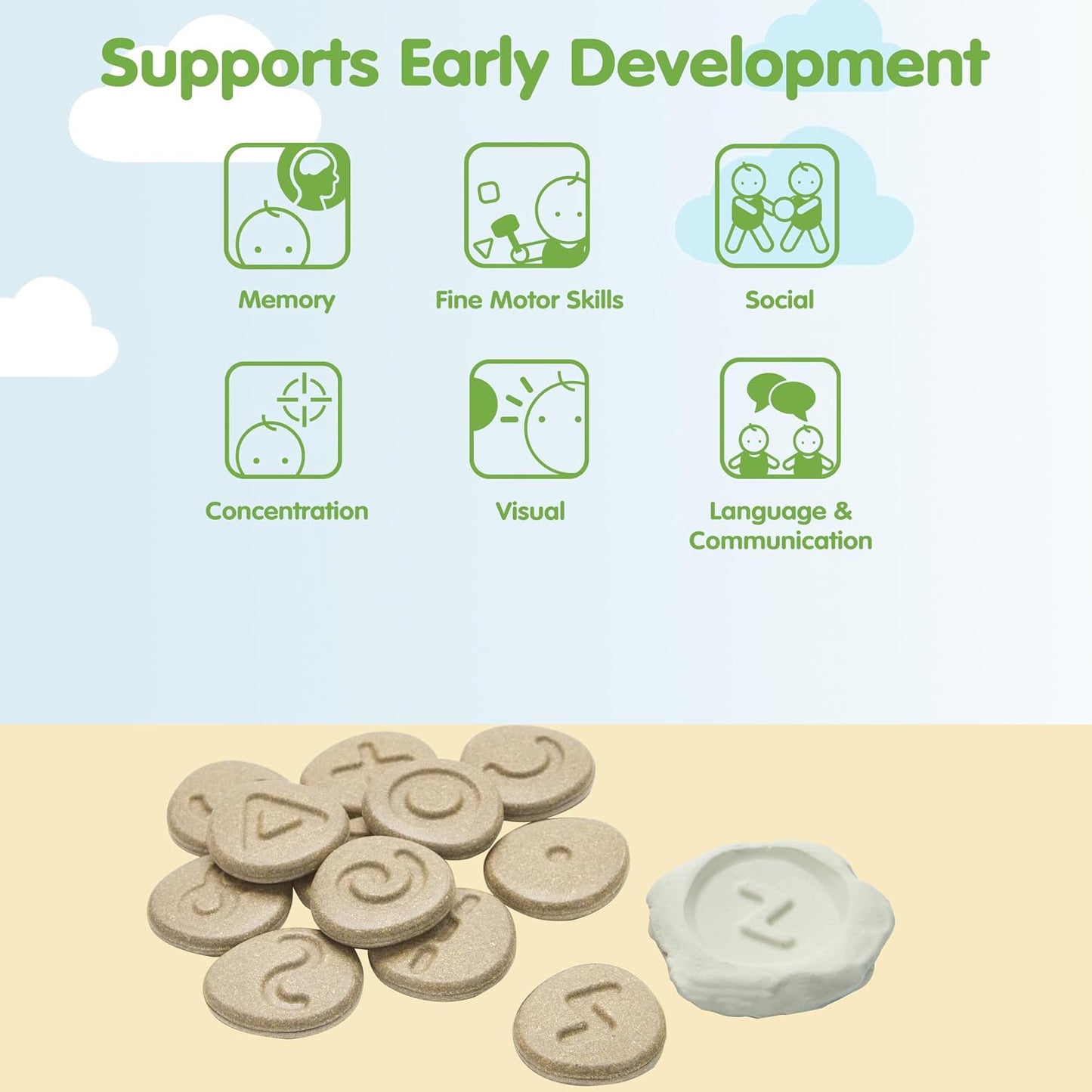 PlanToys Actividad educativa de madera para niños a partir de 3 año...