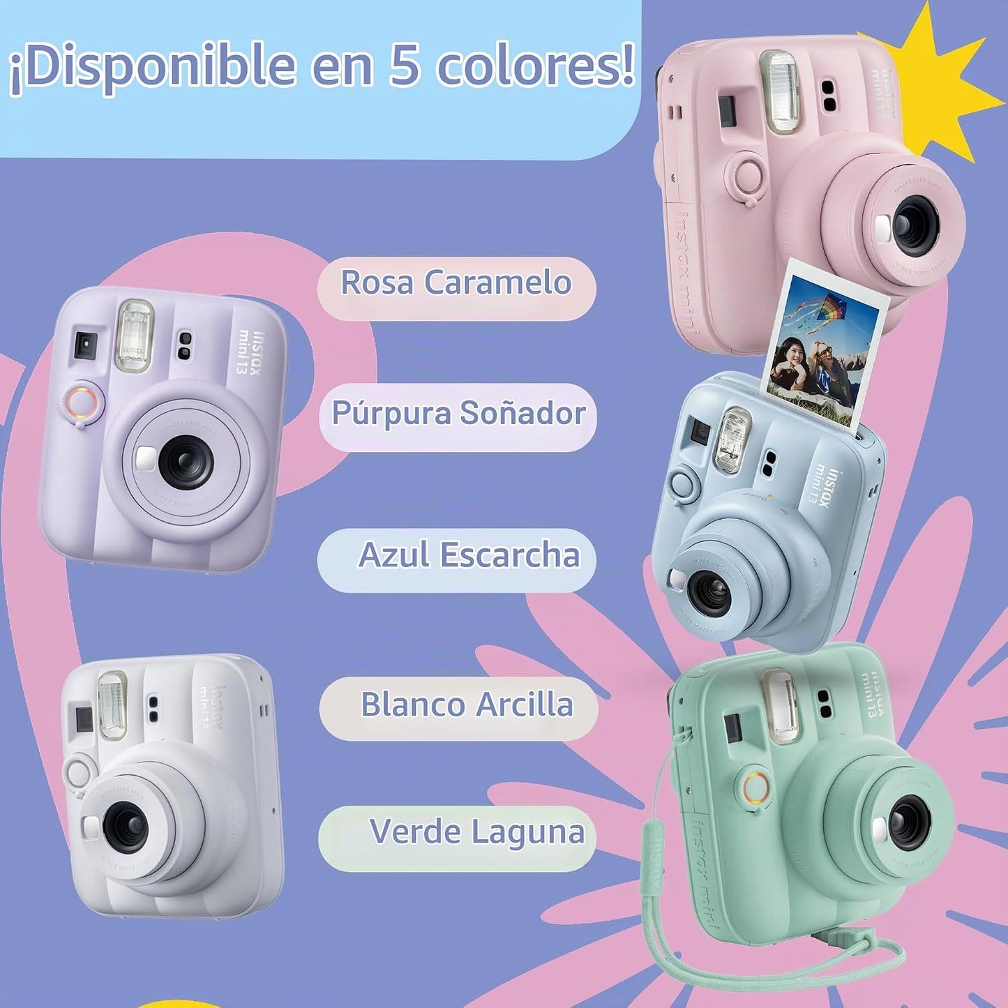 FUJIFILM INSTAX MINI 13 Cámara de película instantánea (rosa carame...