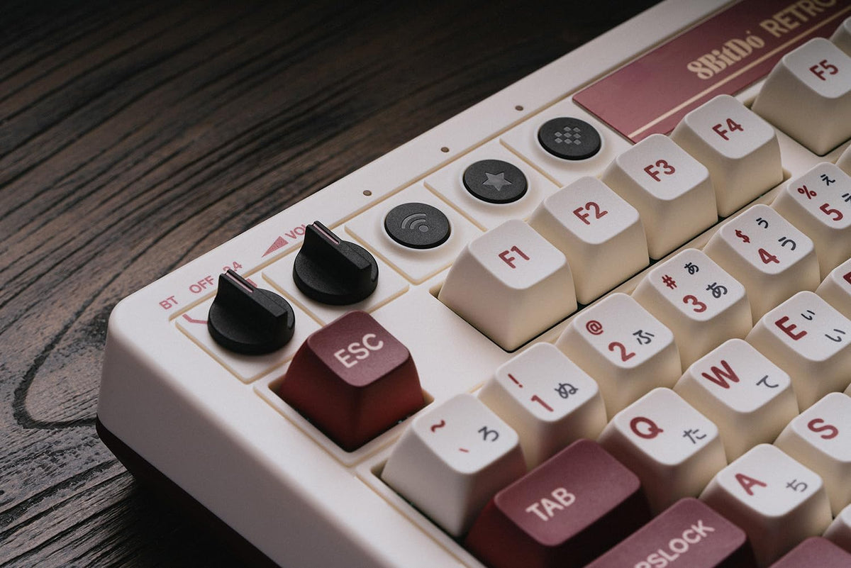Teclado mecánico retro 8BitDo, teclado para juegos Bluetooth\/2.4G\...