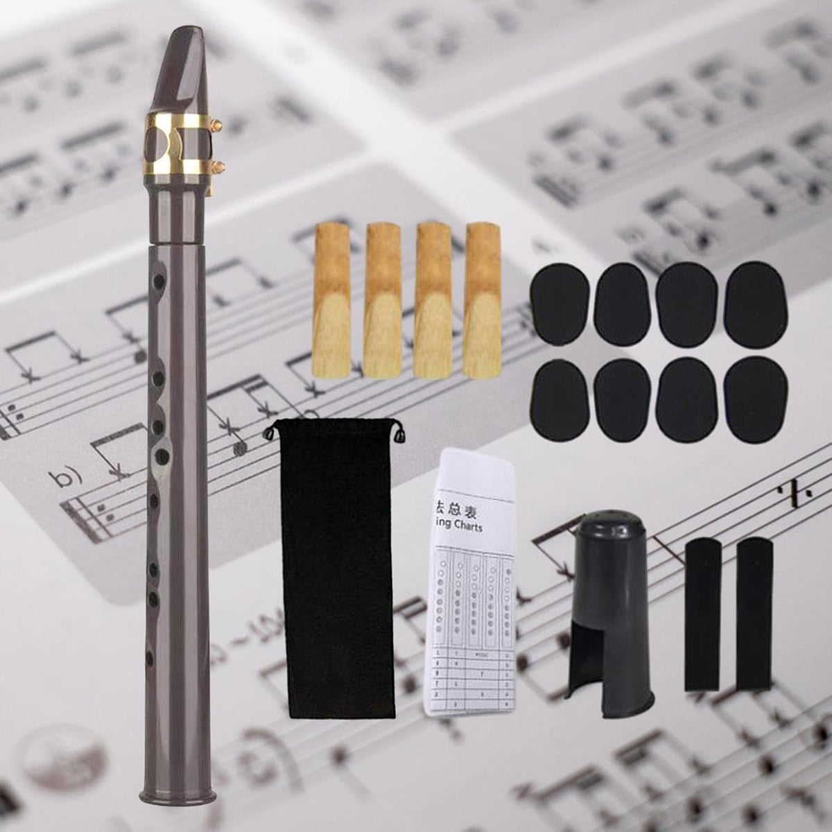 Aymzbd Mini saxofón de bolsillo C, fácil de tocar, portátil, compac...