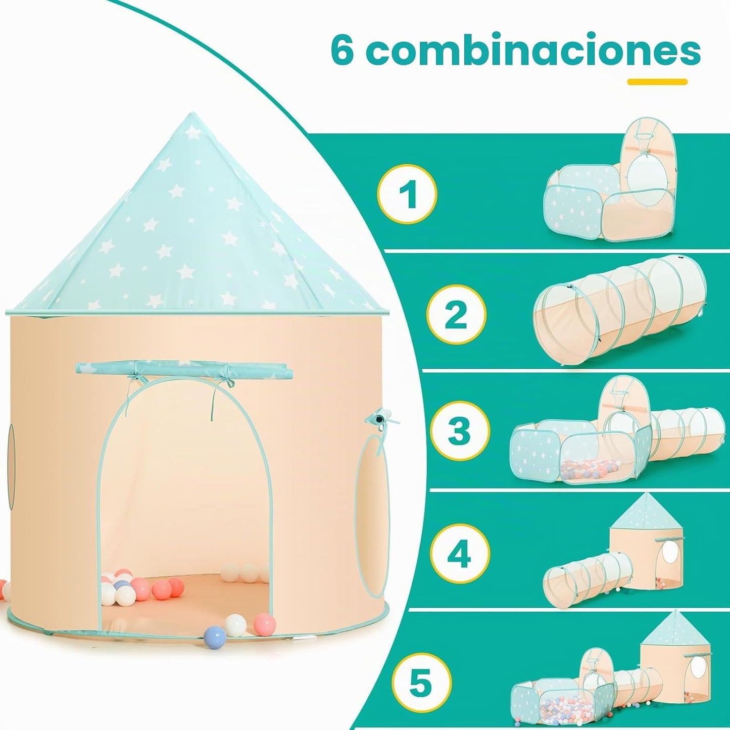 PigPigPen Tienda de Juego de 3 Piezas para Niñas y Niños con Piscin...