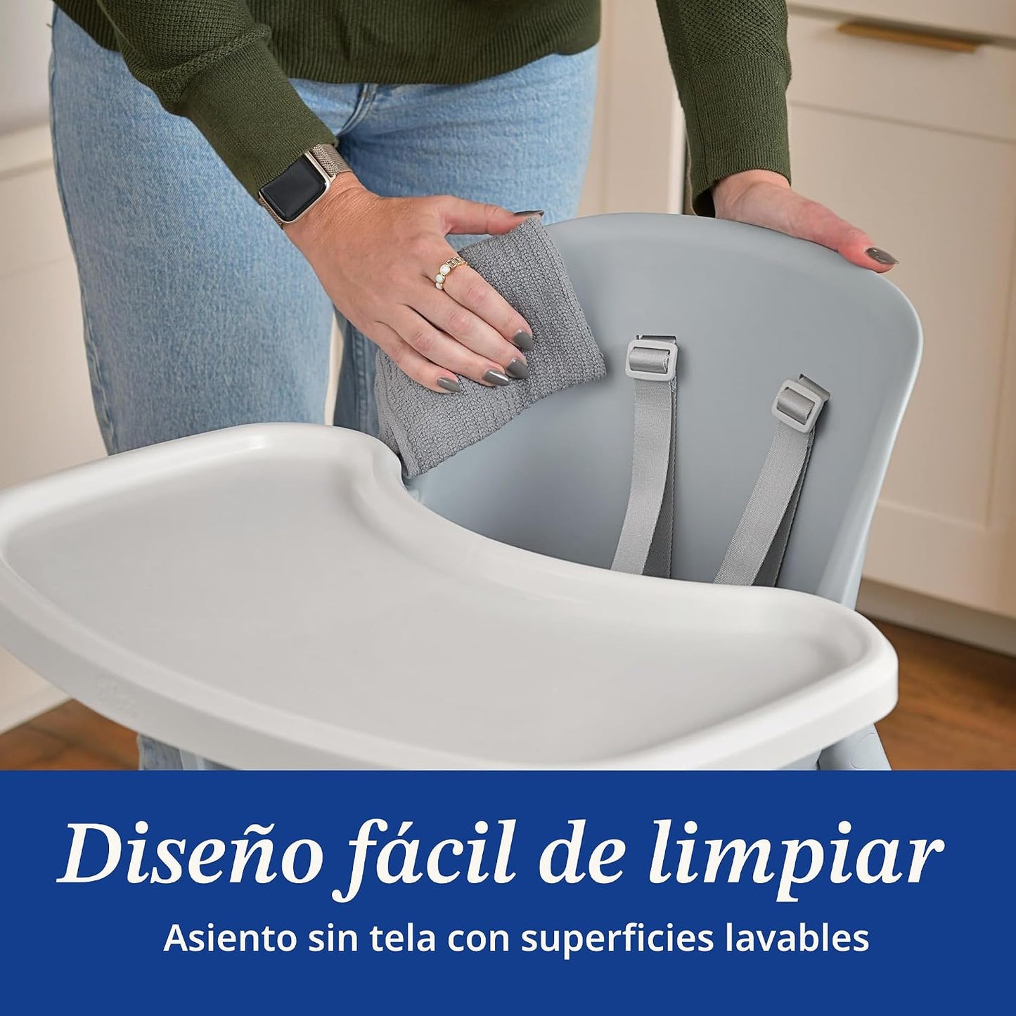 Chicco Zest - Silla alta plegable 4 en 1 para bebés y niños pequeño...