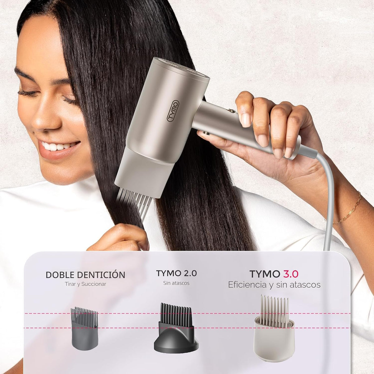 TYMO Secador de pelo Secador de pelo 300M Secador de pelo iónico co...