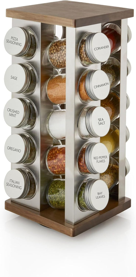 Kamenstein Organizador de especias giratorio vintage de 20 tarros c...