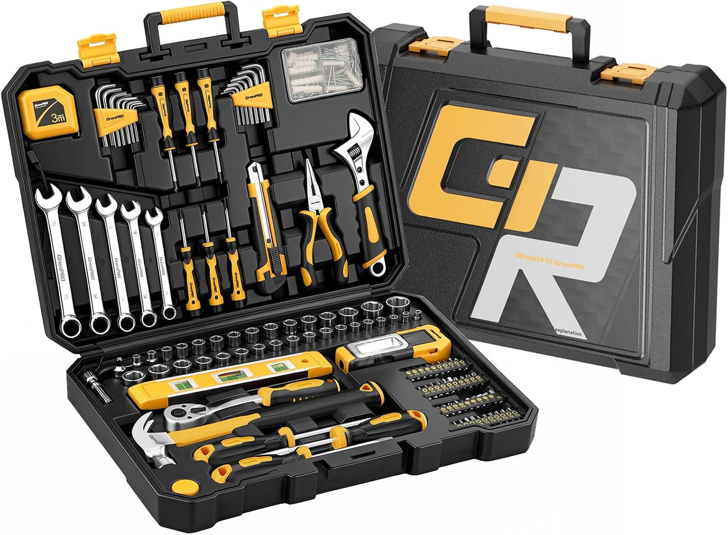 GRENPRO Set de herramientas de 219 piezas, kit de herramientas para...