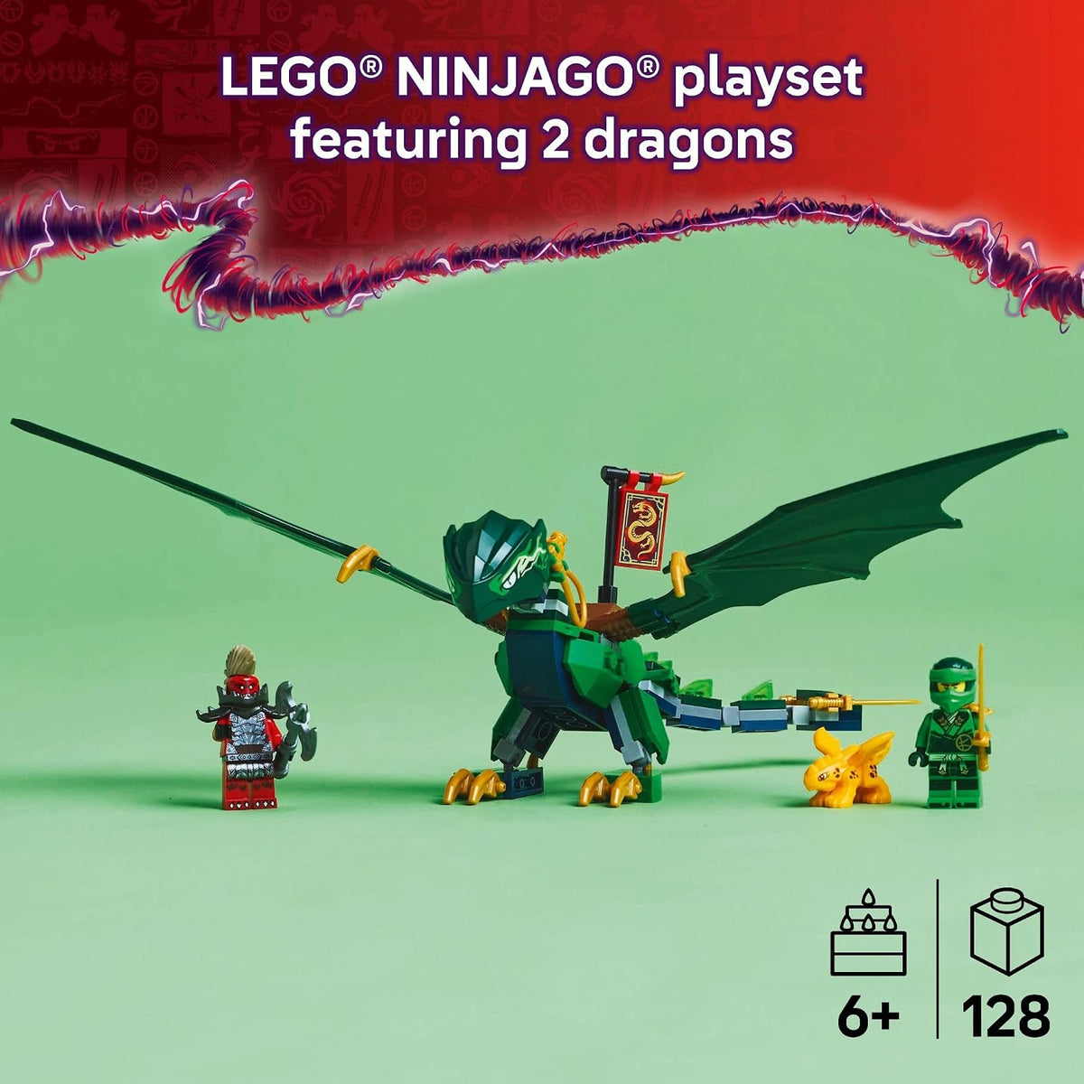 LEGO NINJAGO Juguete de Dragón del Bosque Verde de Lloyd - Juguete...