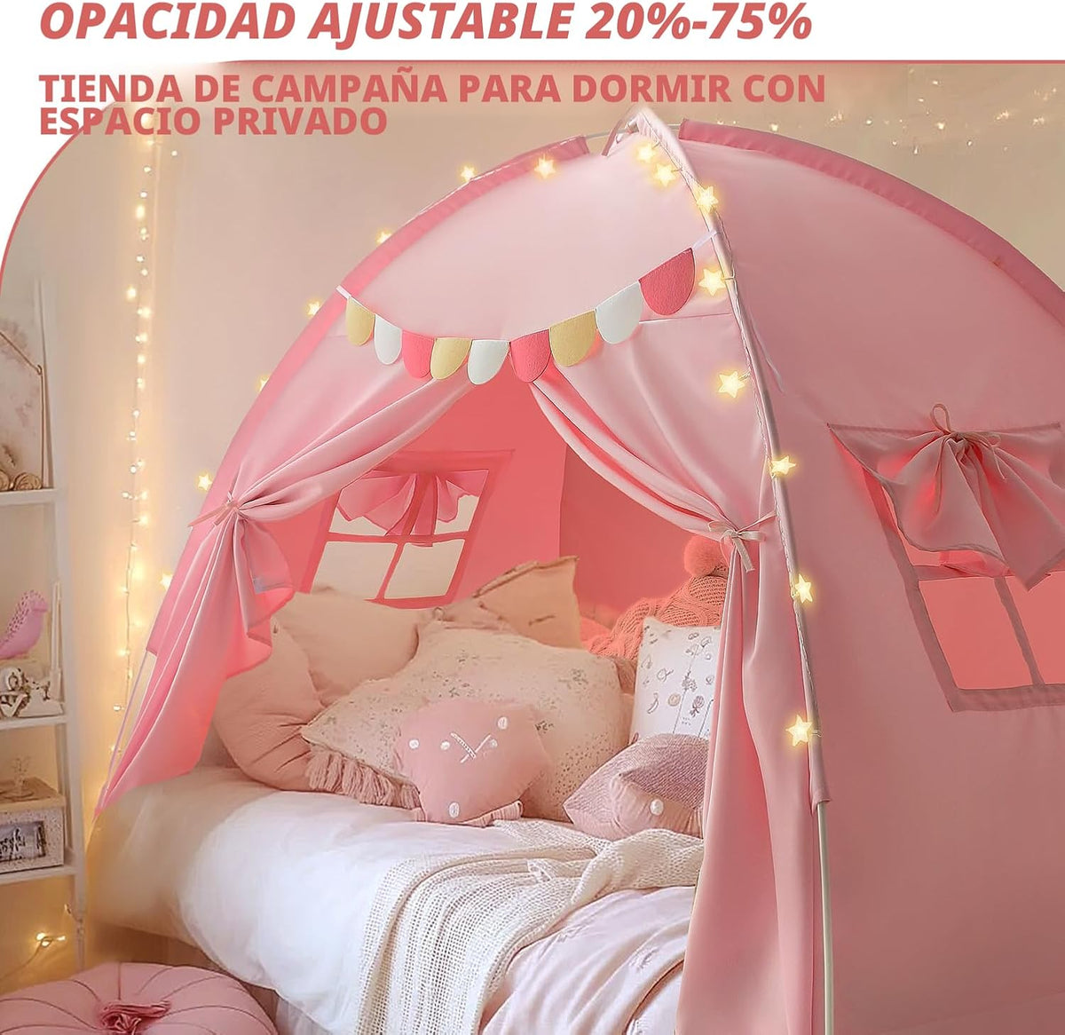 Tienda de campaña para cama individual para niños, toldo para cama...