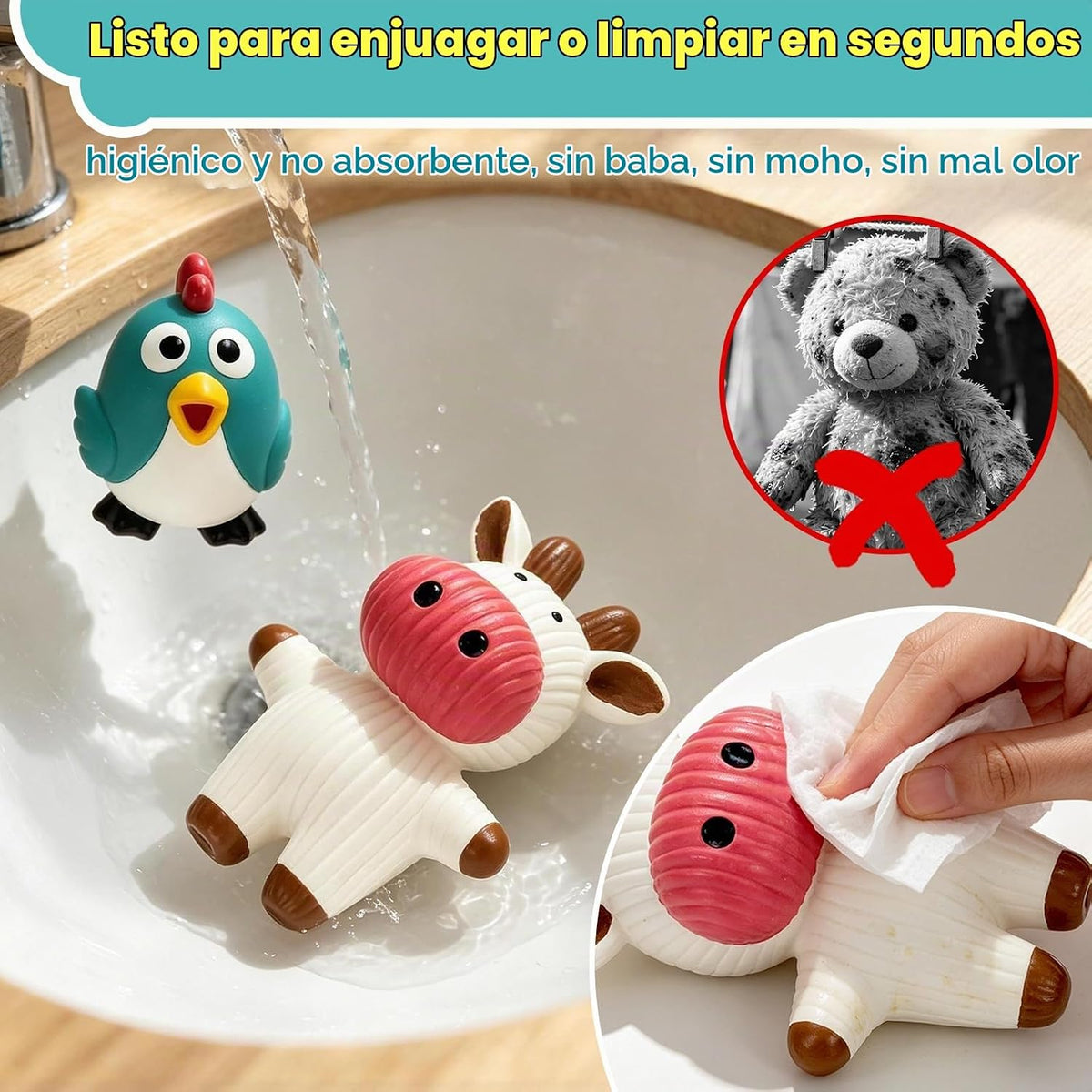 LECHONG Paquete de 5 juguetes de látex para perros pequeños, juguet...