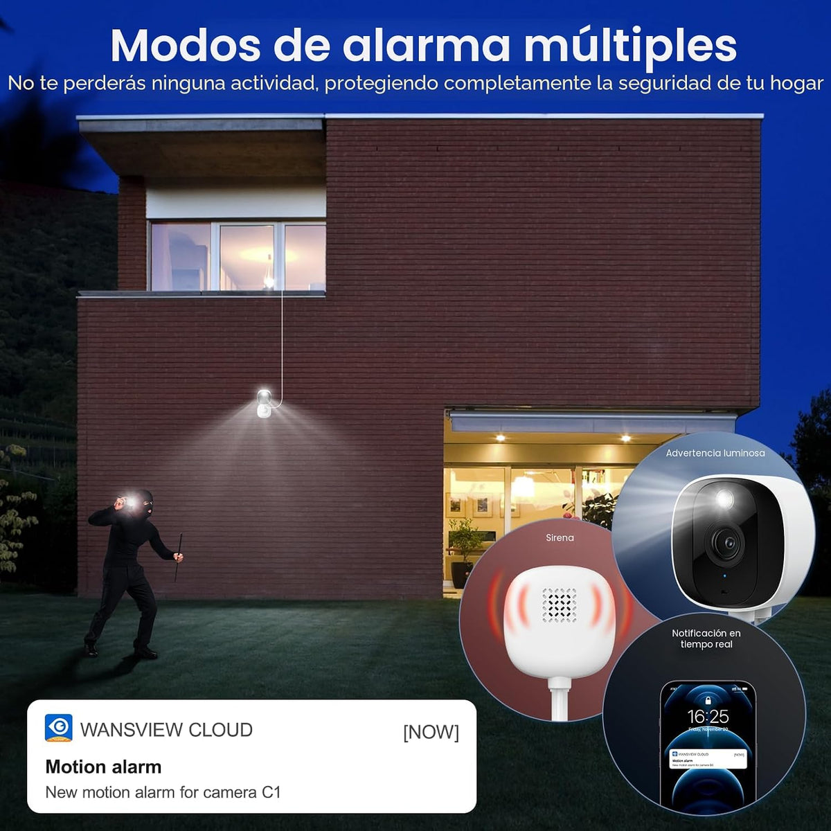 AOQEE Cámaras 2K para Seguridad del Hogar - Cámara para Exteriores\...