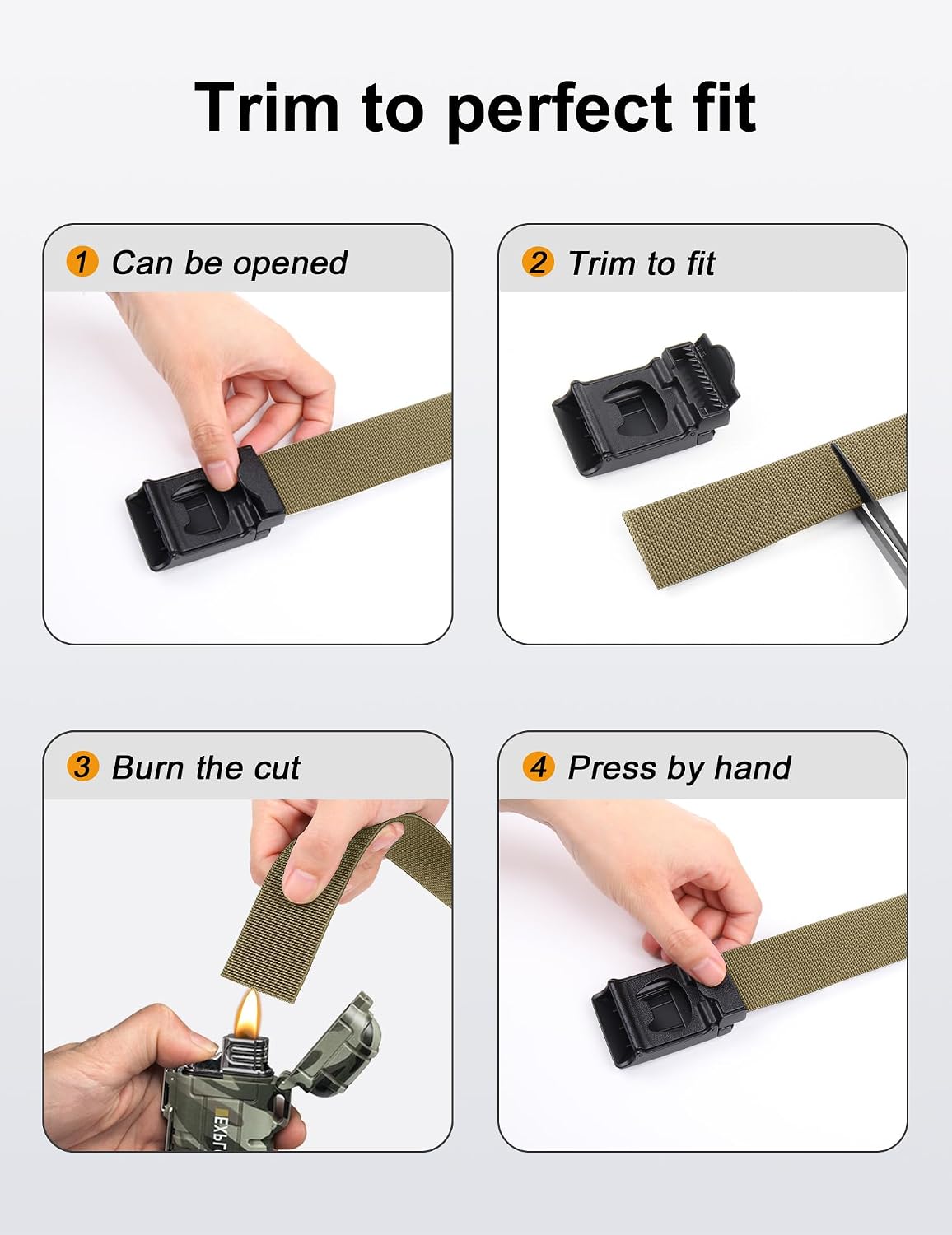 JUKMO - Cinturón táctico elástico para hombres, cinturón rigger mil...