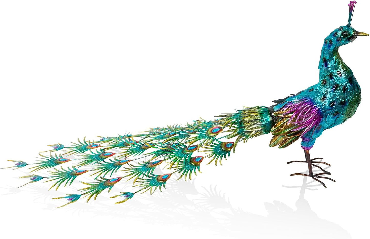 Alpine Corporation HEH378 - Decoración majestuosa de pavo real de m...