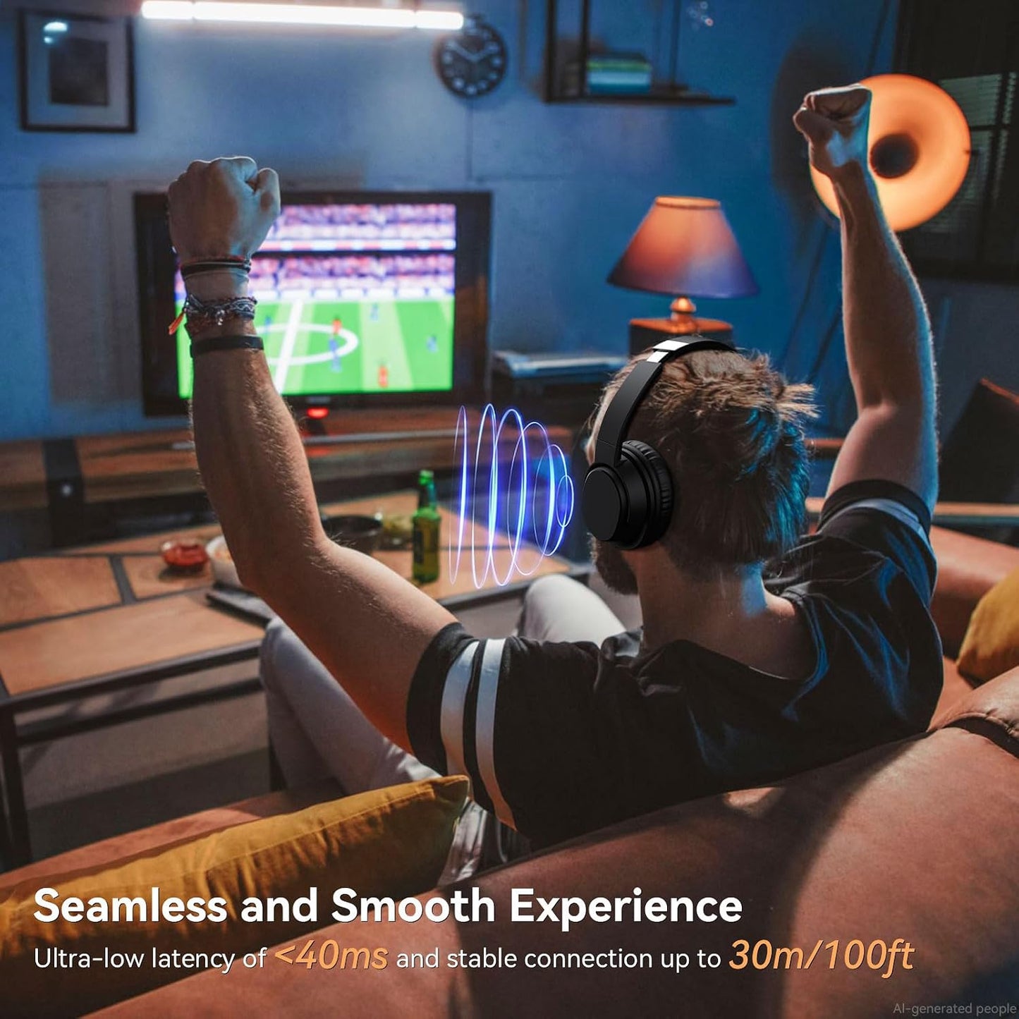 SKYCOMET Auriculares inalámbricos para TV, audífonos inalámbricos p...