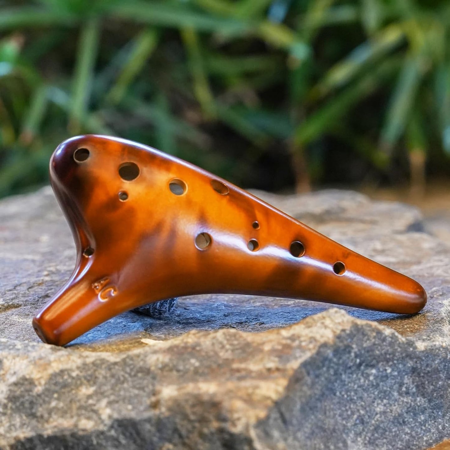 Ohuhu Instrumento Ocarina con libro de canciones, 12 hoyos de cerám...