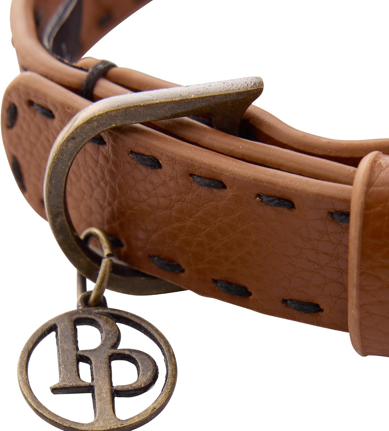 Pet Passion Rein - The Saddle Stitch - Collar de cuero vegano ajust...