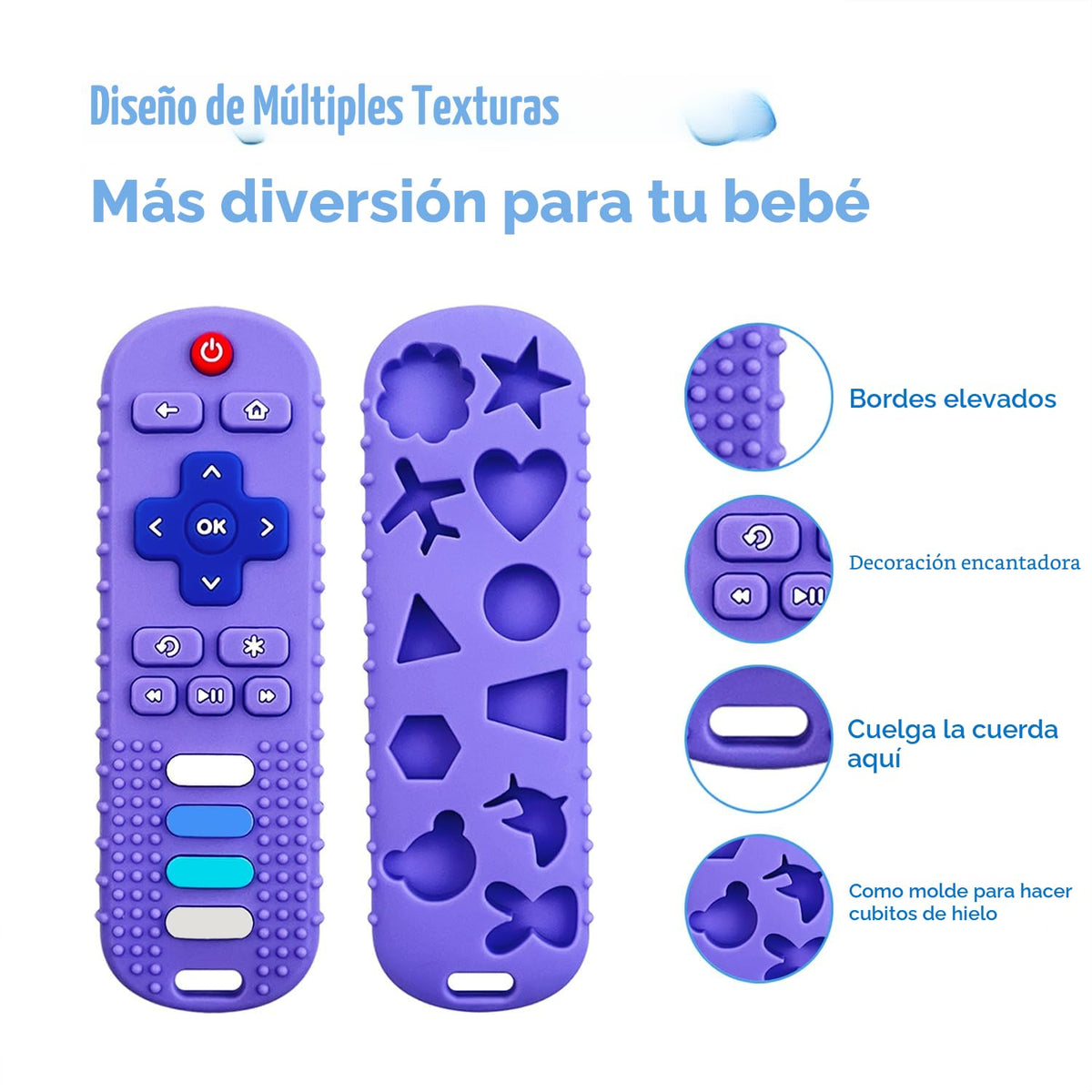 ROBBEAR Juguetes de dentición para bebés, mordedor de silicona de g...
