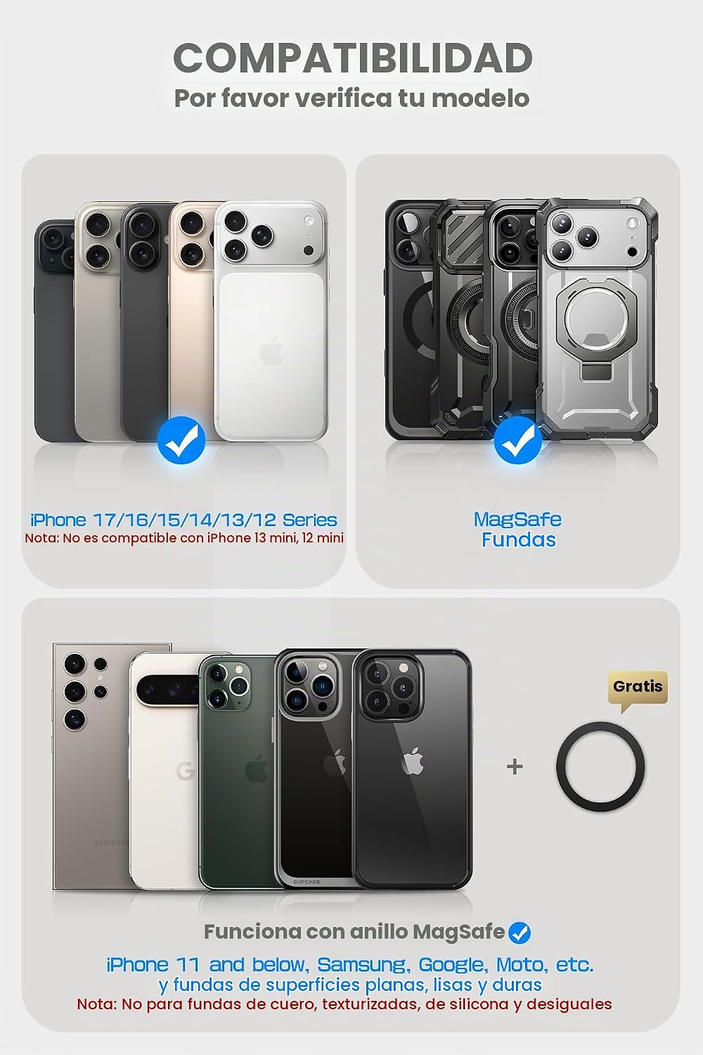 SUPCASE para cartera MagSafe con soporte, cartera magnética para ho...