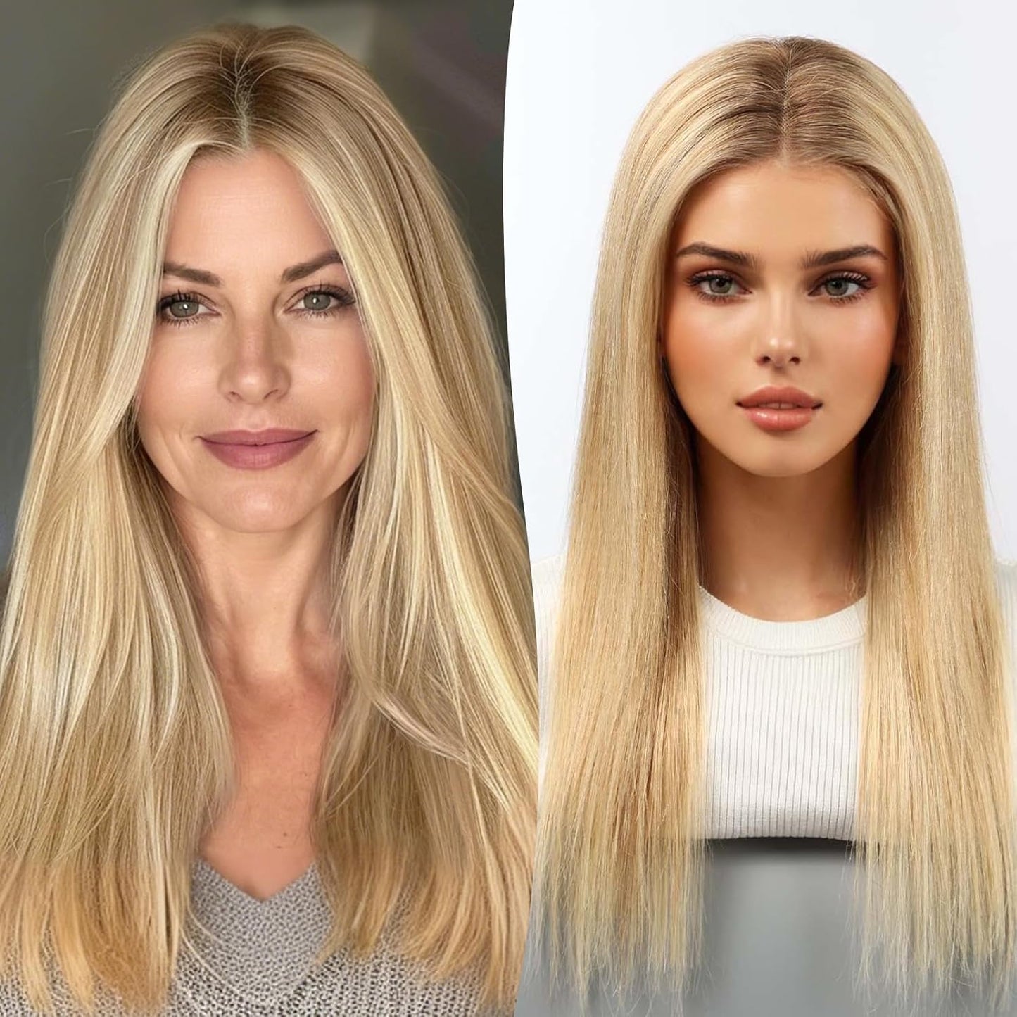 starluck Pelucas de cabello humano con encaje frontal, pelucas de c...