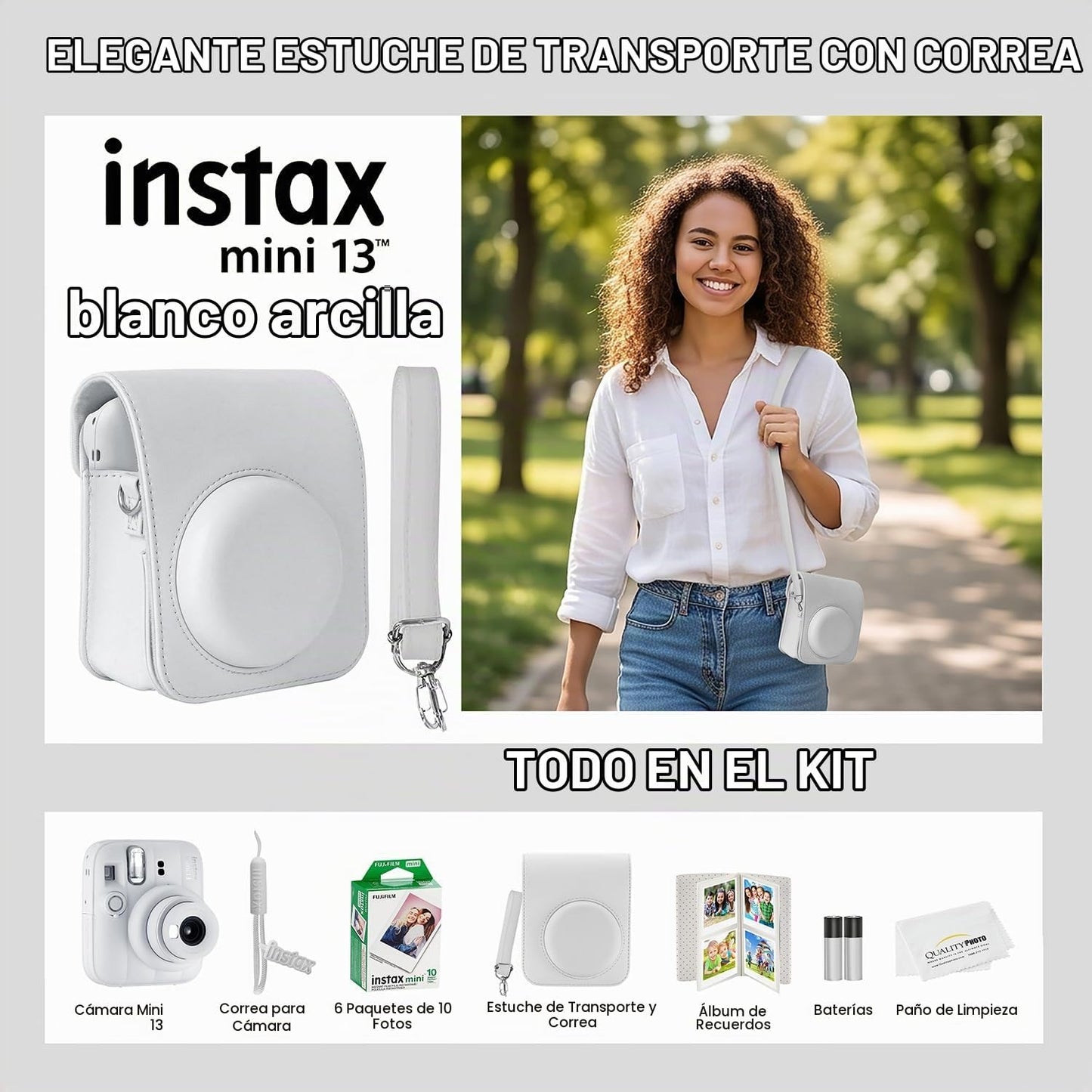 Fujifilm Cámara instantánea Instax Mini 13 con 60 películas y acces...