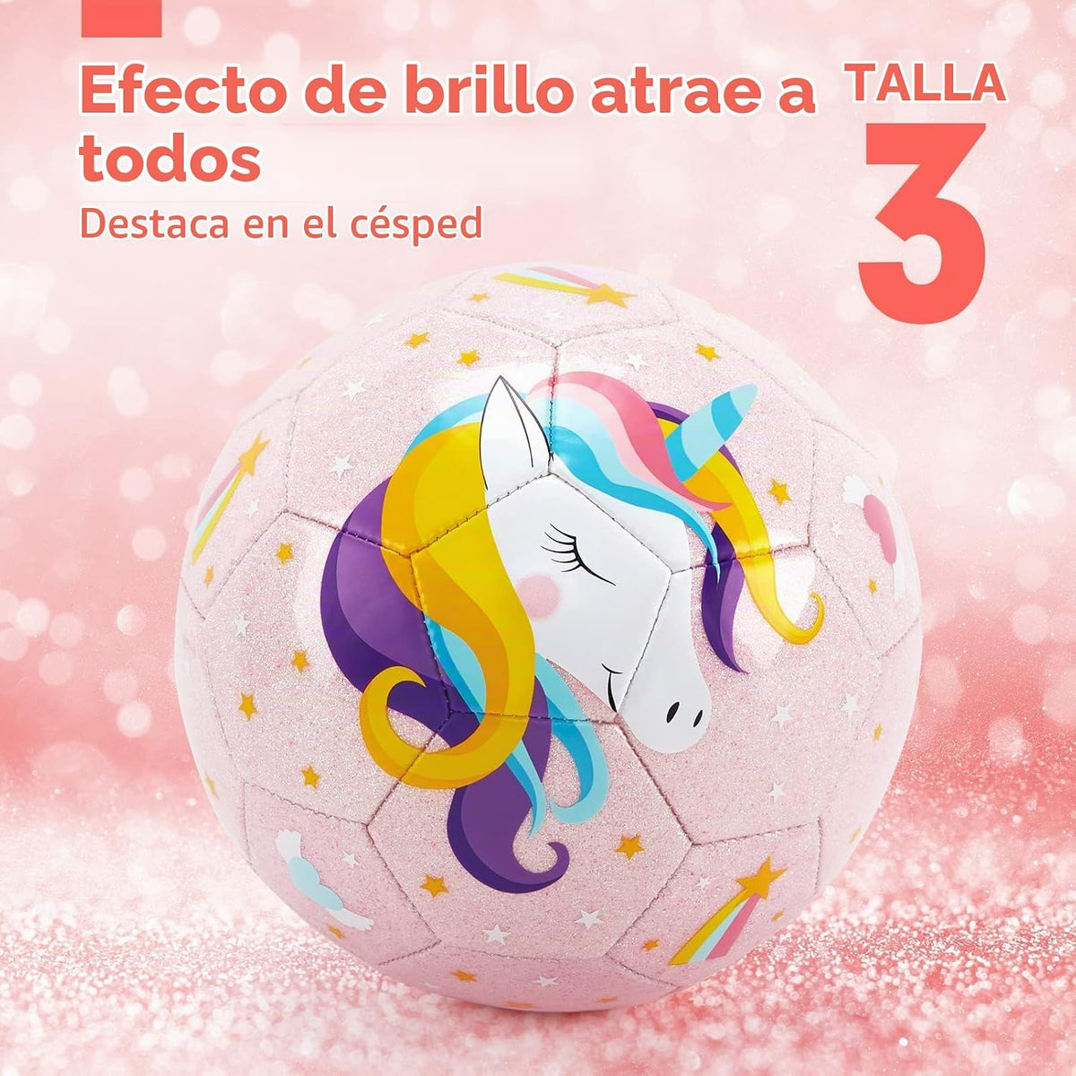 hahaland Balón de fútbol tamaño 3 para niños con bolsa de malla de...