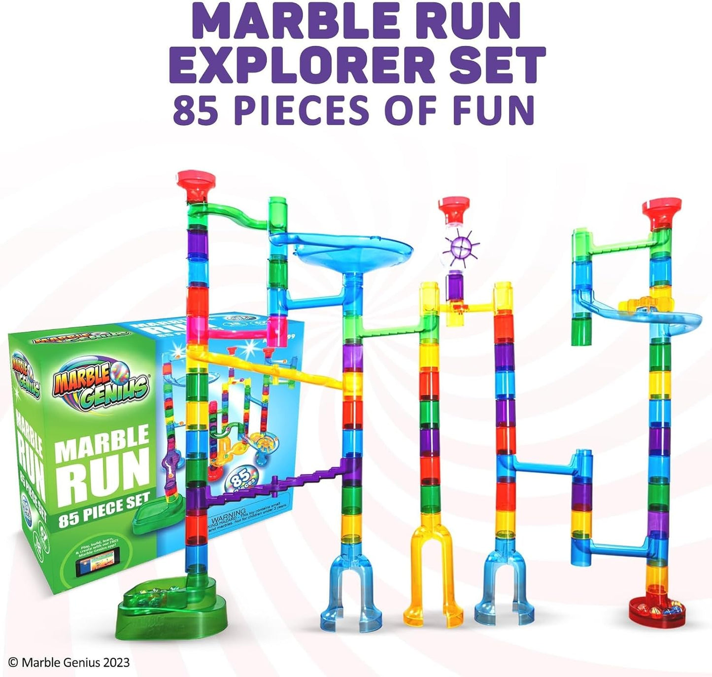 Marble Genius Marble Run Explorer Set, juguetes STEM y construcción...