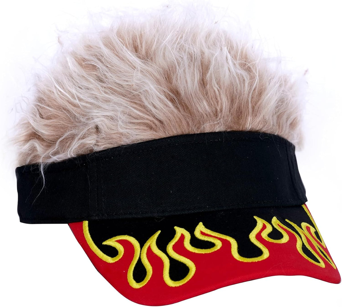 Gorra con visera para hombre con cabello falso, gorra con cabello p...