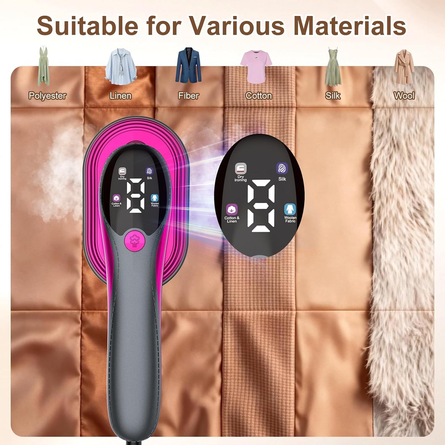 KOKABI Vaporizador de Viaje para Ropa, Plancha de Vapor Seco portát...