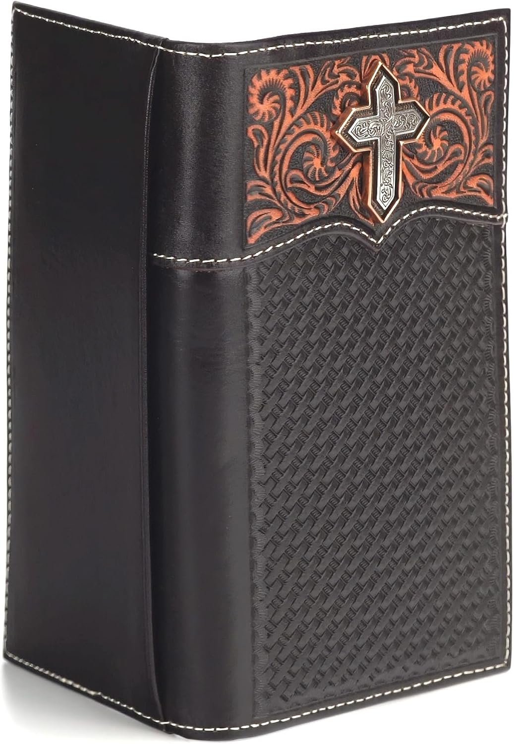 ARIAT Western Wallet Hombres Rodeo Cross Filigrana Marrón Medio A35...