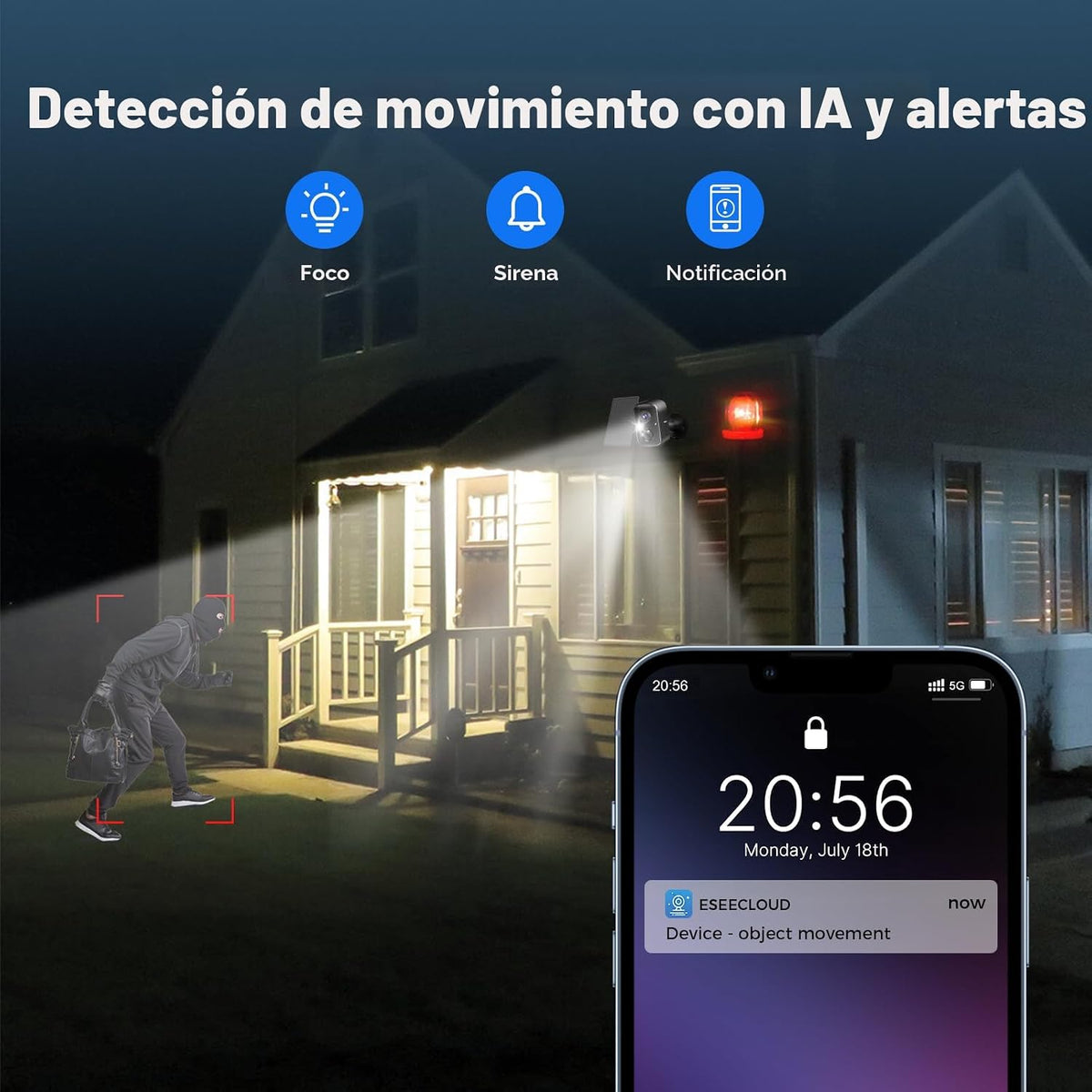 Hiseeu Cámaras de seguridad inalámbricas para exteriores, 4 cámaras...