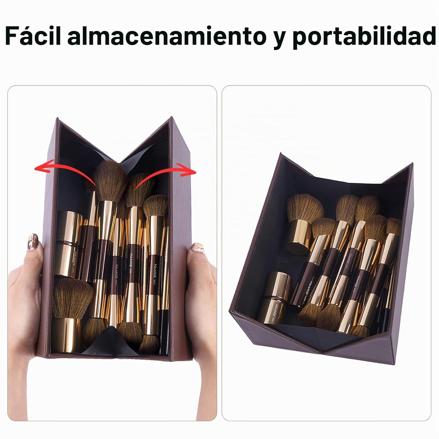 MAANGE - Juego de 20 brochas de maquillaje con caja de regalo, broc...