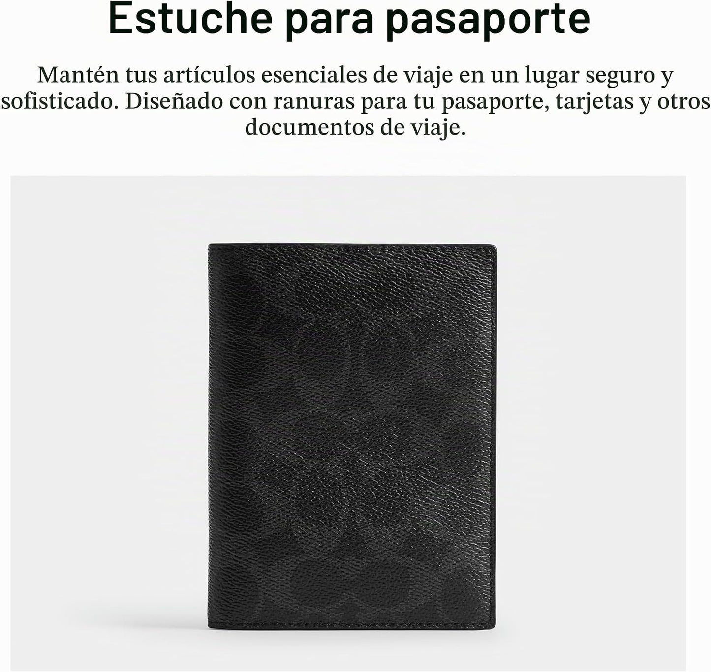 Estuche para pasaporte en cuero natural de plena flor