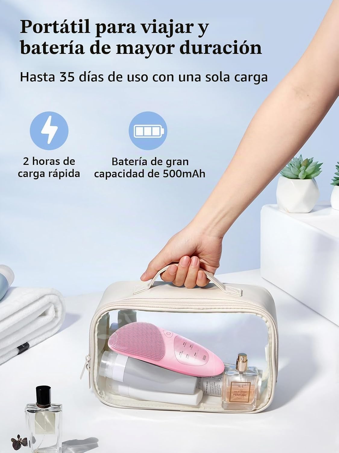 COSLUS Cepillo de Limpieza Facial de Silicona Exfoliador Facial: Ce...