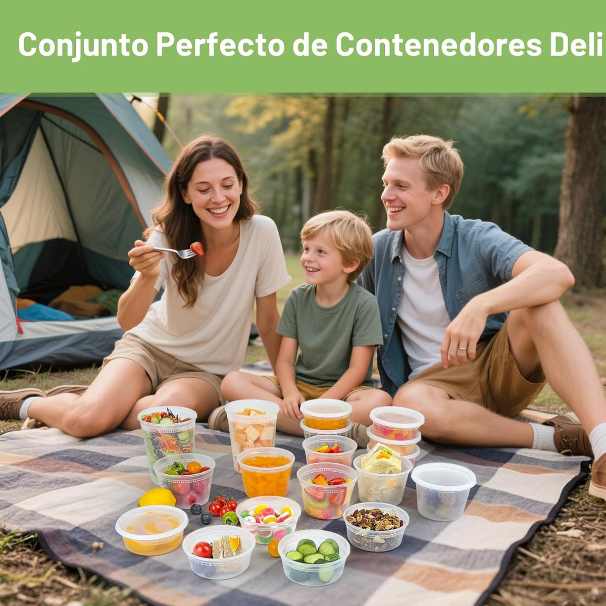 Dipoo 60 juegos (120 piezas) recipientes Deli con tapas de 16 oz, r...