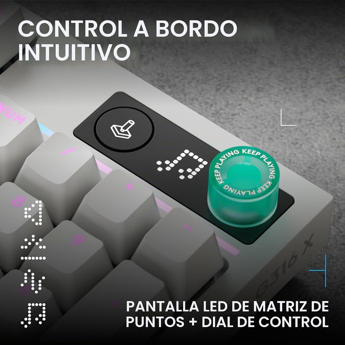 Logitech G Teclado para juegos de 316 x 98, velocidad de informe de...