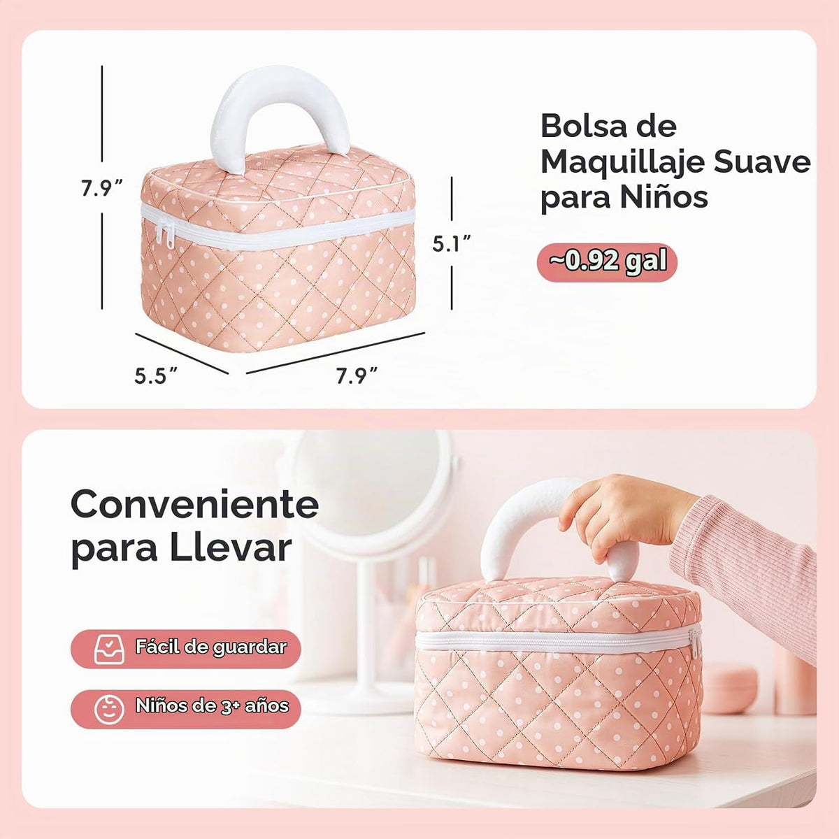 OOOK Maquillaje de madera para niños pequeños de 3 a 5 años con 23...