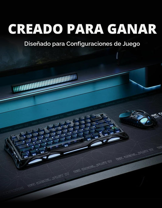GravaStar Teclado mecánico inalámbrico para juegos Mercury K1 75% c...