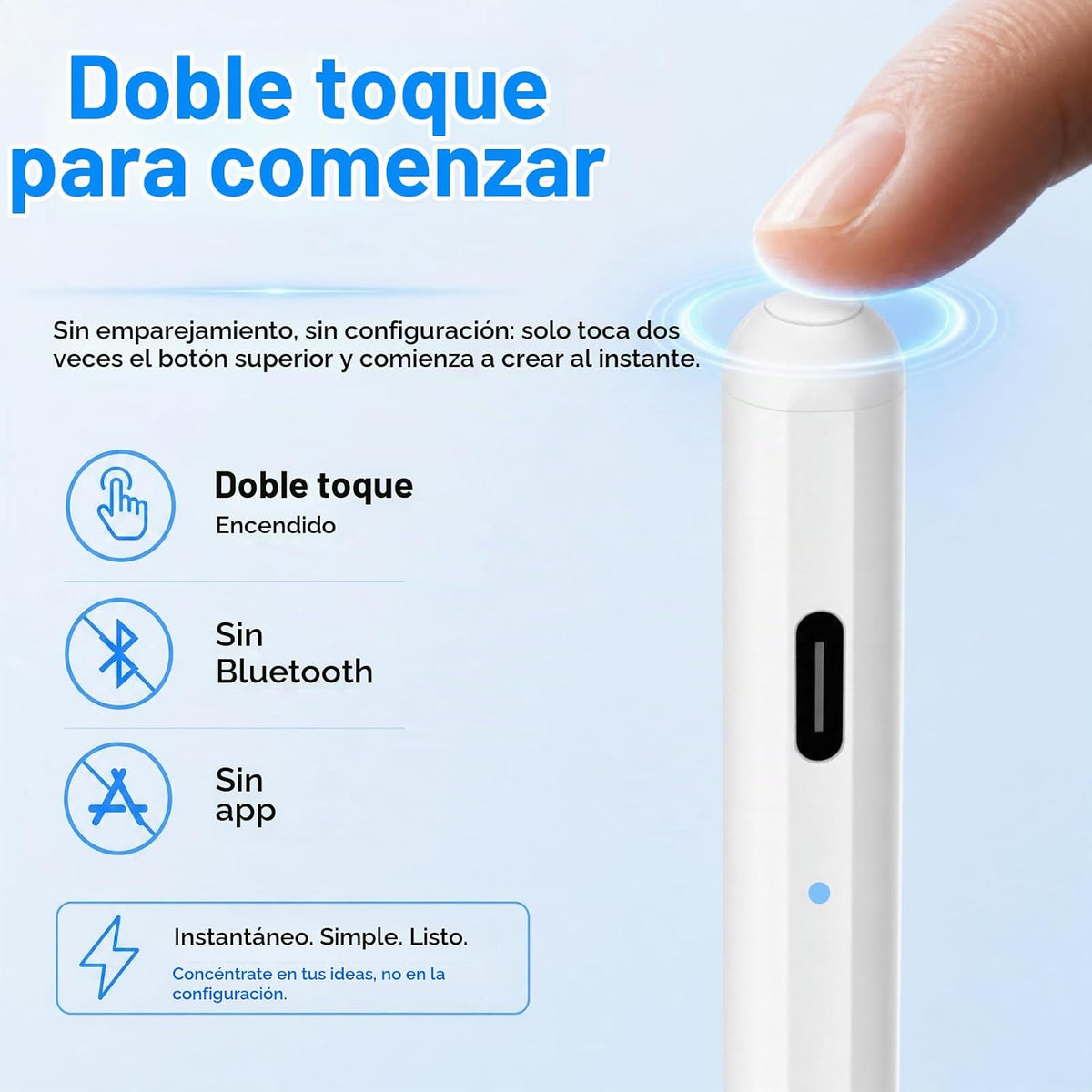 Lápiz capacitivo para iPad Apple: Carga rápida para lápiz de Apple...
