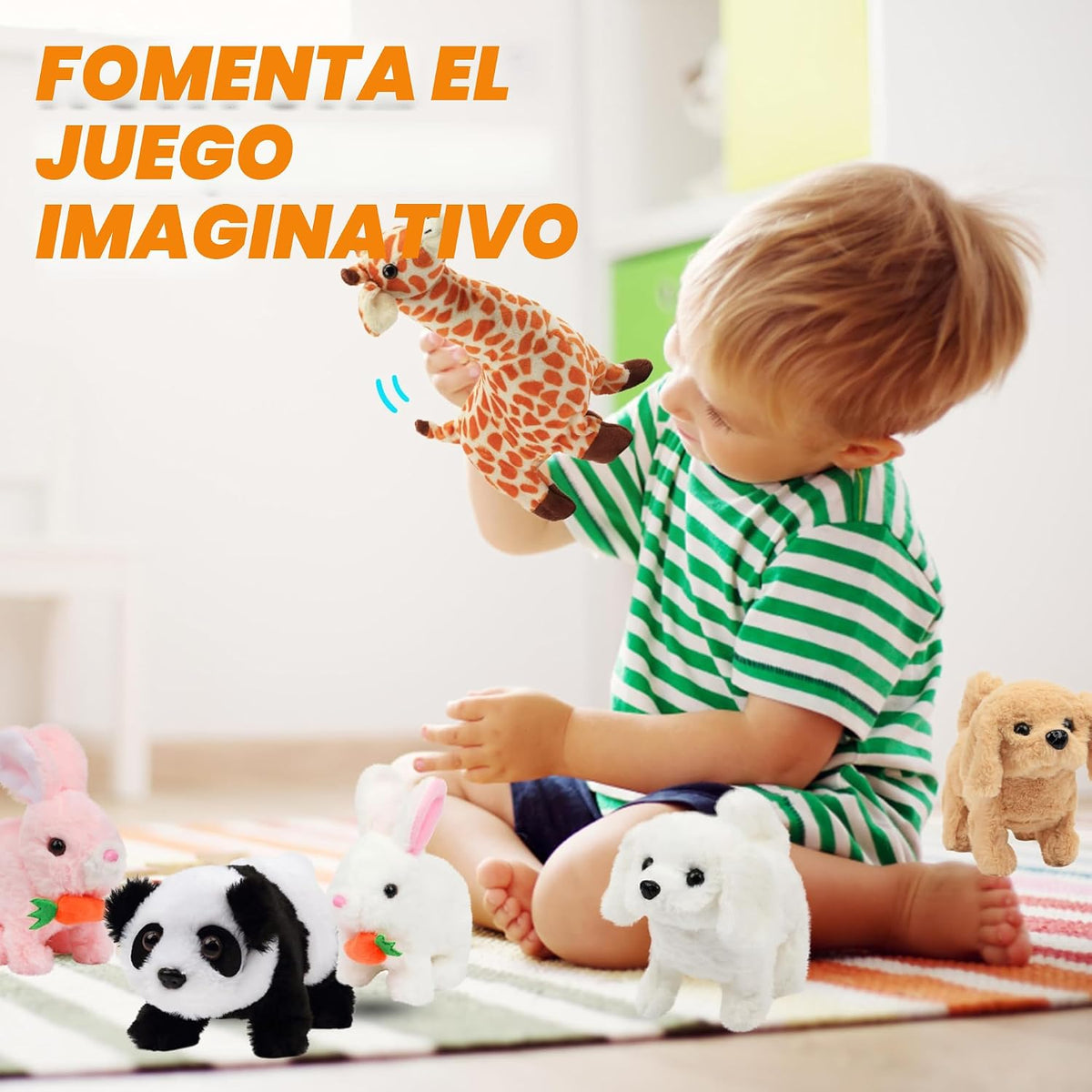 Hopearl - Conejo saltarín con zanahoria, juguete electrónico intera...