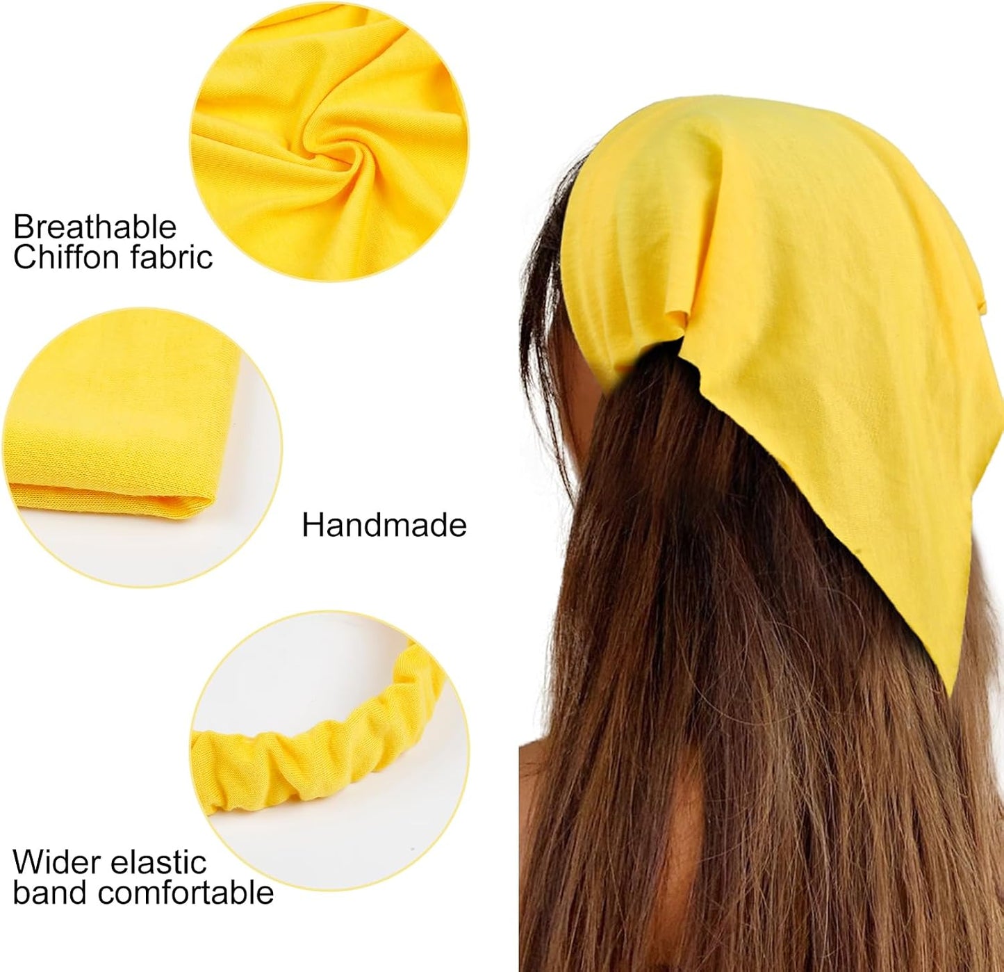 WOVOWOVO 8 unidades de diademas y bufandas para el cabello para muj...